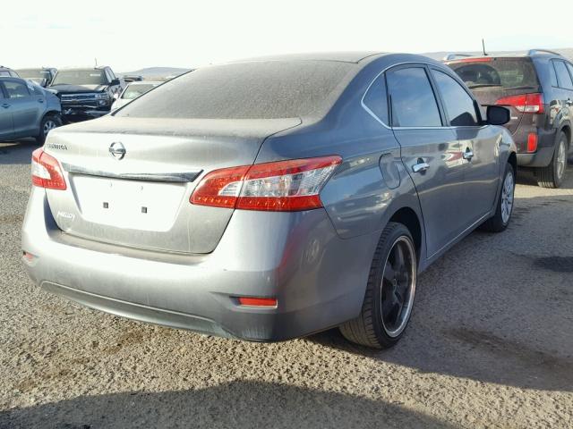 3N1AB7AP6FY292354 - 2015 NISSAN SENTRA S GRAY photo 4