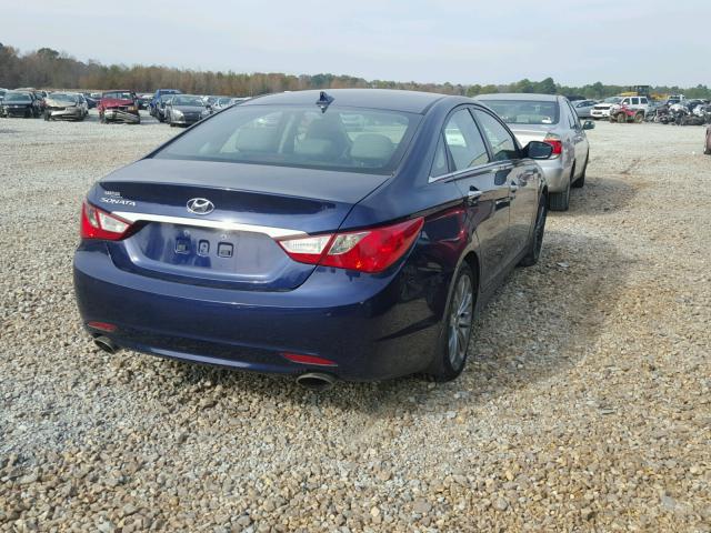 5NPEC4AC2CH436580 - 2012 HYUNDAI SONATA SE BLUE photo 4