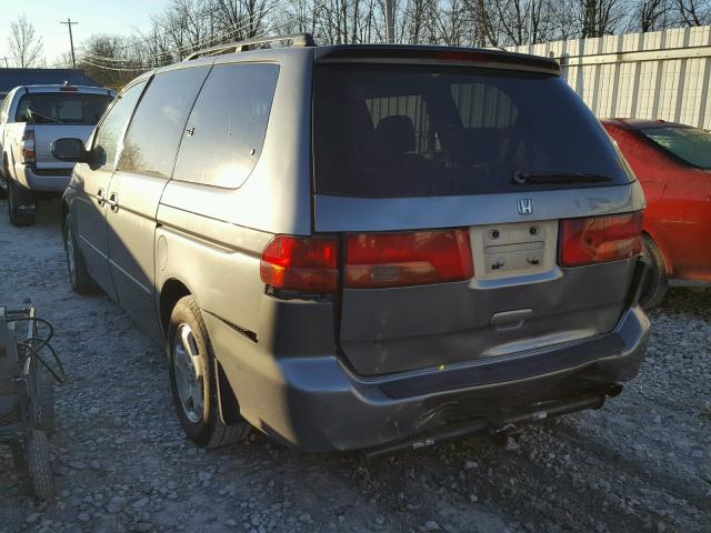 2HKRL18631H561584 - 2001 HONDA ODYSSEY EX GRAY photo 3