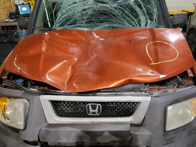 5J6YH28645L009252 - 2005 HONDA ELEMENT EX ORANGE photo 7