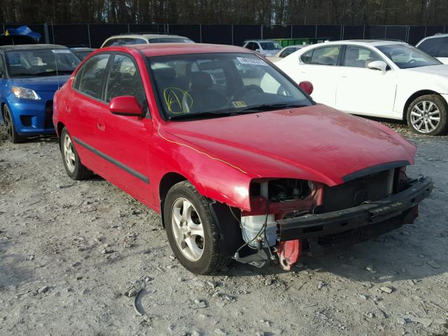 KMHDN46D34U812763 - 2004 HYUNDAI ELANTRA GL RED photo 1