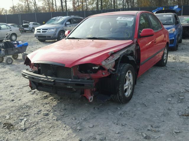 KMHDN46D34U812763 - 2004 HYUNDAI ELANTRA GL RED photo 2