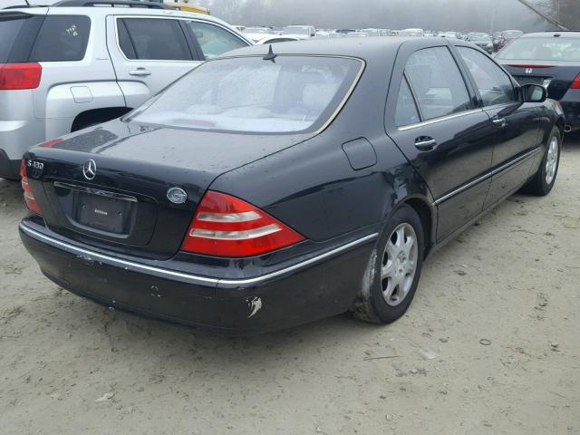 WDBNG70J31A142422 - 2001 MERCEDES-BENZ S 430 BLACK photo 4