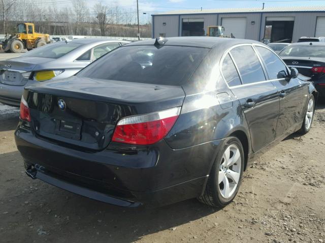 WBANE53547CY07896 - 2007 BMW 525 I BLACK photo 4