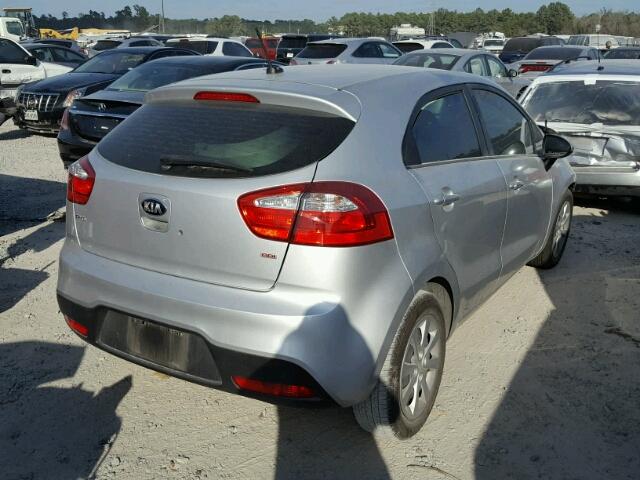 KNADM5A39D6309834 - 2013 KIA RIO LX SILVER photo 4