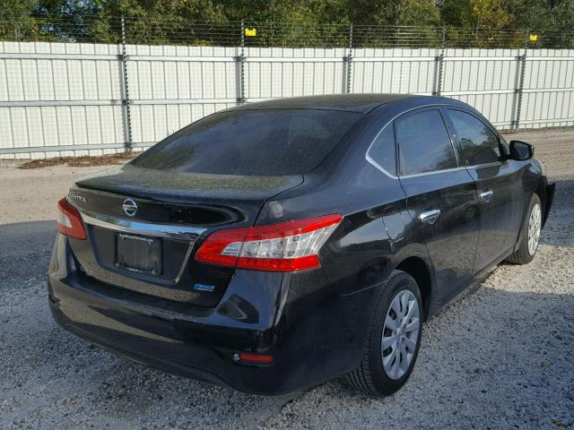 3N1AB7AP0EY246050 - 2014 NISSAN SENTRA S BLACK photo 4