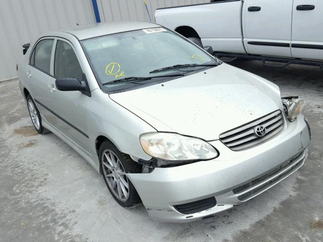 JTDBR32E130020657 - 2003 TOYOTA COROLLA CE SILVER photo 1