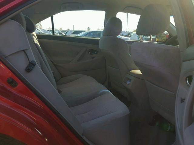 4T1BF3EK9BU717989 - 2011 TOYOTA CAMRY BASE RED photo 6