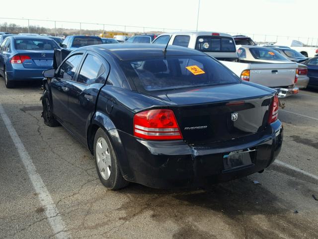 1B3LC46K88N631695 - 2008 DODGE AVENGER SE BLACK photo 3