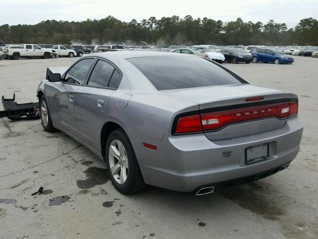 2C3CDXBG2EH284646 - 2014 DODGE CHARGER SE SILVER photo 3