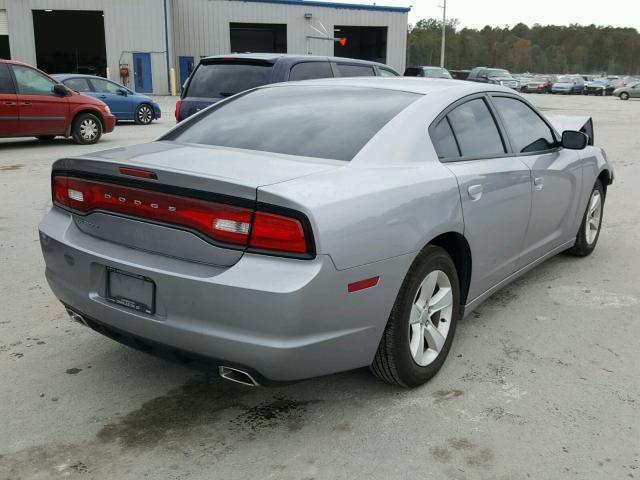 2C3CDXBG2EH284646 - 2014 DODGE CHARGER SE SILVER photo 4