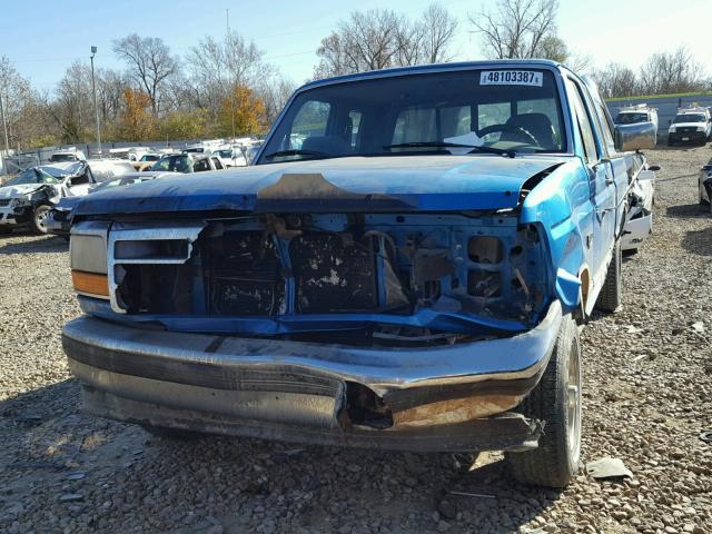 1FTEX14N3SKB36174 - 1995 FORD F150 BLUE photo 9