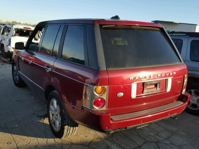 SALME11455A182797 - 2005 LAND ROVER RANGE ROVE BURGUNDY photo 3