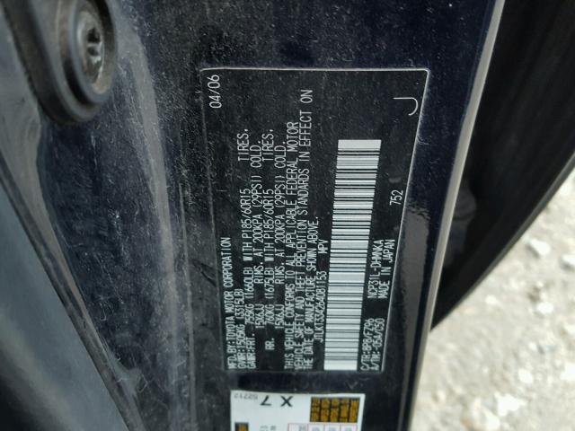 JTLKT334264081153 - 2006 TOYOTA SCION XB BLUE photo 10