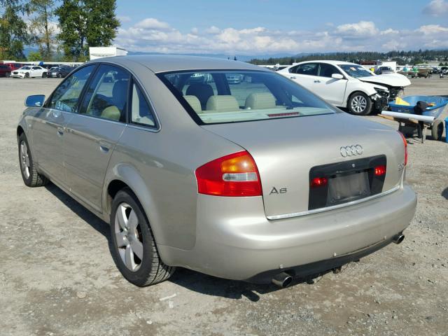 WAULT54B92N031375 - 2002 AUDI A6 3.0 QUA BEIGE photo 3