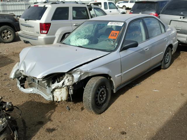2HGEJ6610YH546537 - 2000 HONDA CIVIC BASE 银色 照片 2