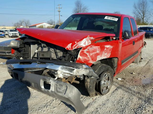 1GCEK19T74Z272131 - 2004 CHEVROLET SILVERADO RED photo 2