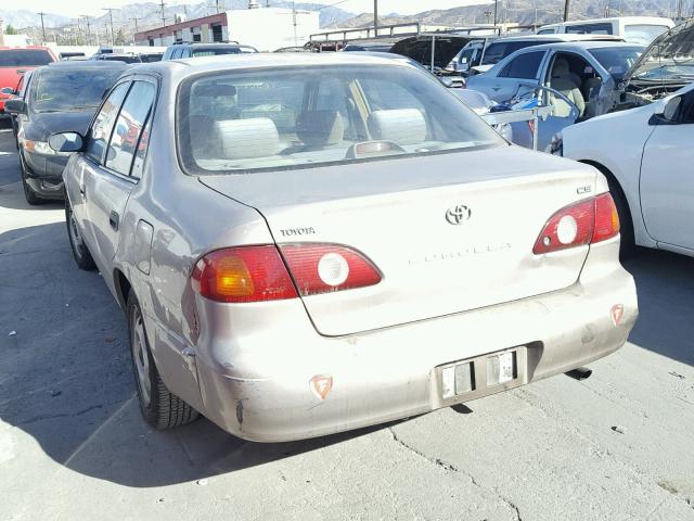 1NXBR12E11Z563254 - 2001 TOYOTA COROLLA CE SILVER photo 3