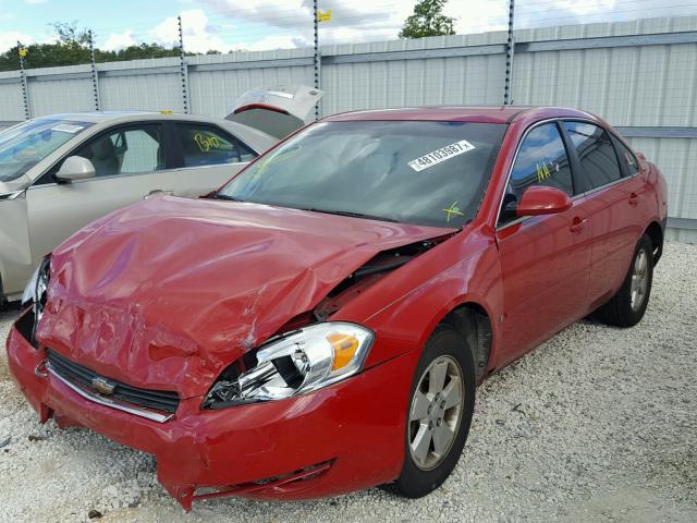 2G1WT58K989202088 - 2008 CHEVROLET IMPALA LT RED photo 2