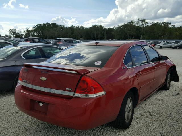 2G1WT58K989202088 - 2008 CHEVROLET IMPALA LT RED photo 4