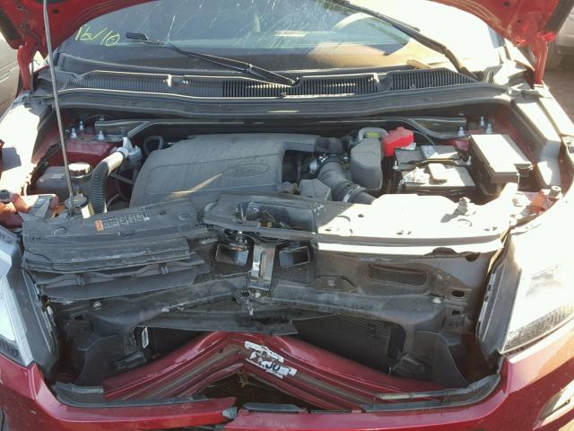 1FM5K8D88HGA56247 - 2017 FORD EXPLORER X RED photo 7