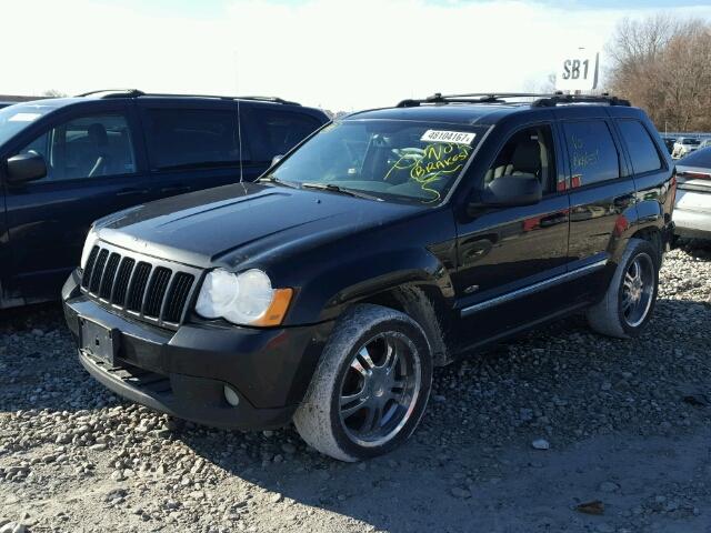 1J8HR48M58C218249 - 2008 JEEP GRAND CHER BLACK photo 2