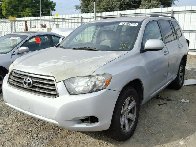 JTEDS41A882040722 - 2008 TOYOTA HIGHLANDER SILVER photo 2