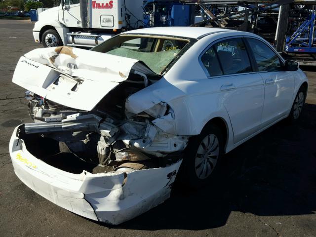 1HGCP2F35AA046068 - 2010 HONDA ACCORD LX WHITE photo 4