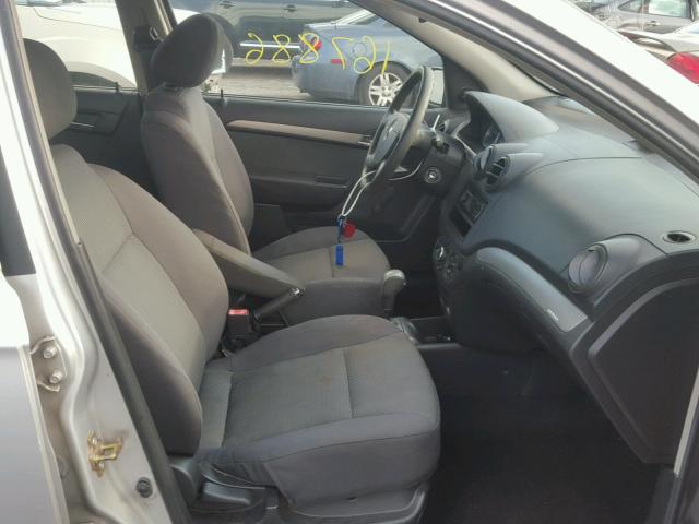 KL1TD56607B107341 - 2007 CHEVROLET AVEO BASE Күміс фото 5