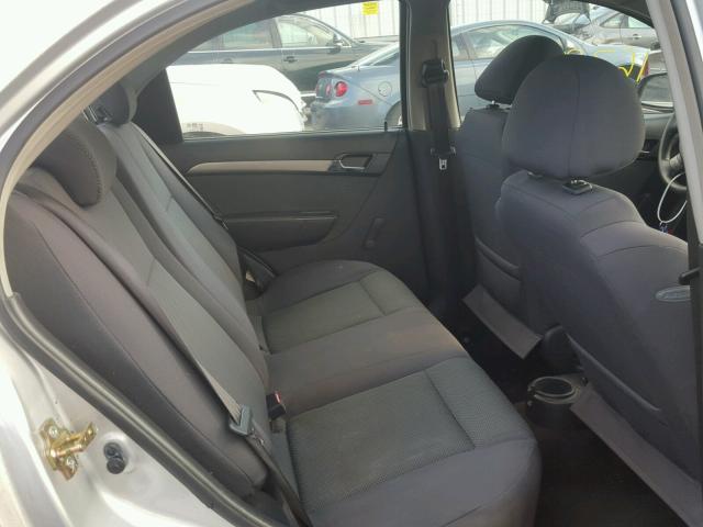 KL1TD56607B107341 - 2007 CHEVROLET AVEO BASE Күміс фото 6