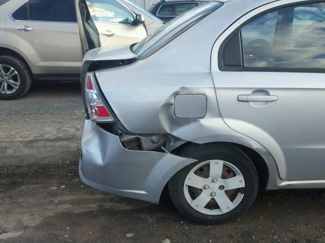 KL1TD56607B107341 - 2007 CHEVROLET AVEO BASE Күміс фото 9