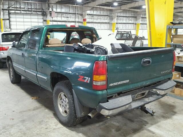 1GCEK19T7XE135900 - 1999 CHEVROLET SILVERADO GREEN photo 3