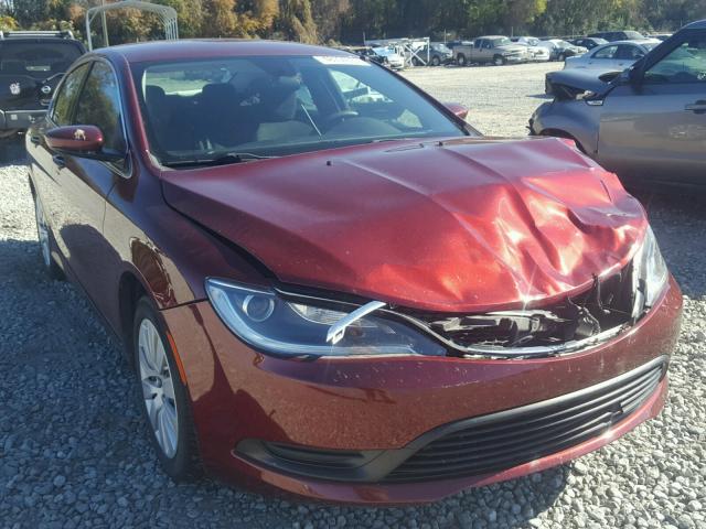 1C3CCCFB2FN588420 - 2015 CHRYSLER 200 LX RED photo 1