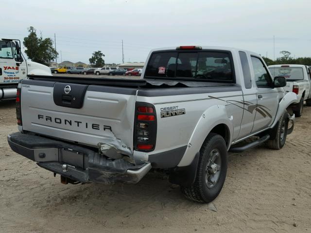 1N6ED26T34C461878 - 2004 NISSAN FRONTIER K SILVER photo 4