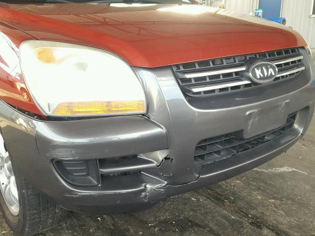 KNDJF723477421689 - 2007 KIA SPORTAGE E RED photo 9