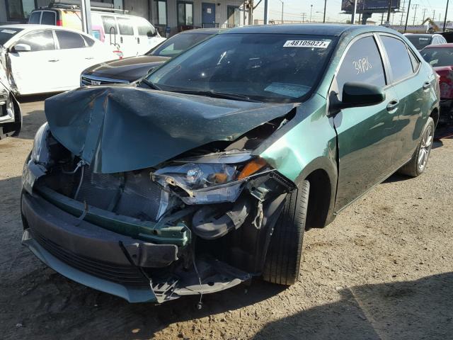 5YFBURHE5EP118883 - 2014 TOYOTA COROLLA L GREEN photo 2