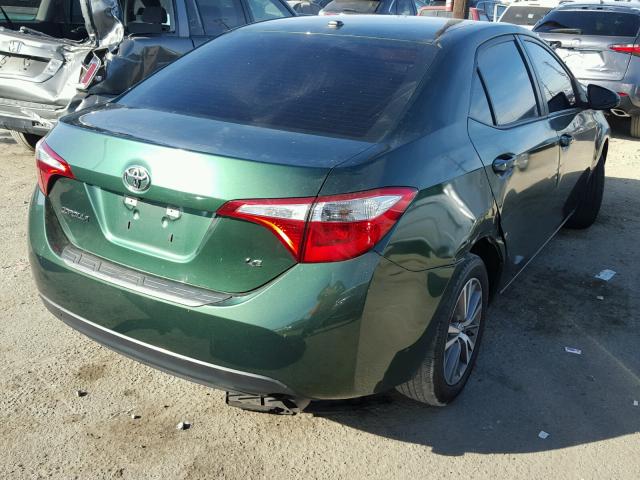 5YFBURHE5EP118883 - 2014 TOYOTA COROLLA L GREEN photo 4