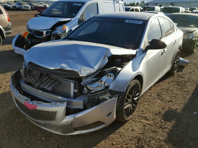 1G1PC5SH3B7105818 - 2011 CHEVROLET CRUZE LS SILVER photo 2