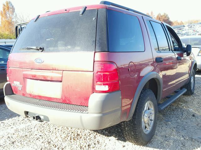 1FMZU72E72UB16381 - 2002 FORD EXPLORER X RED photo 4