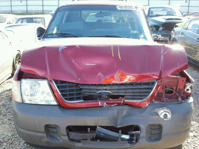 1FMZU72E72UB16381 - 2002 FORD EXPLORER X RED photo 7