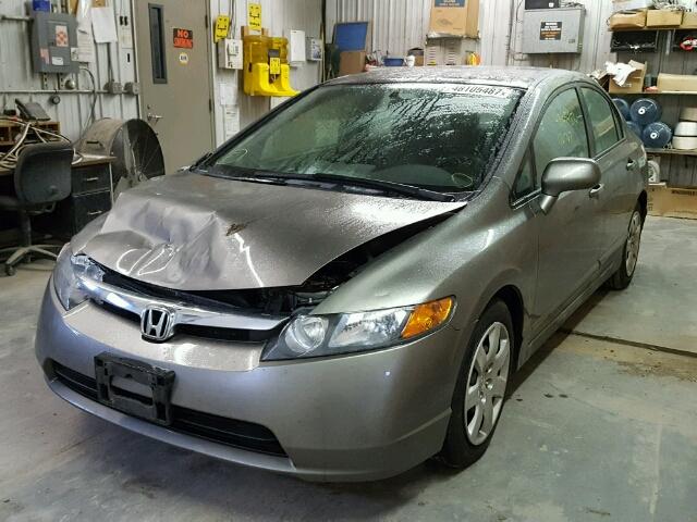 1HGFA16537L029647 - 2007 HONDA CIVIC LX TAN photo 2