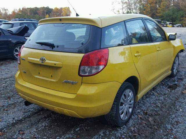 2T1KR32E54C277862 - 2004 TOYOTA MATRIX XR YELLOW photo 4