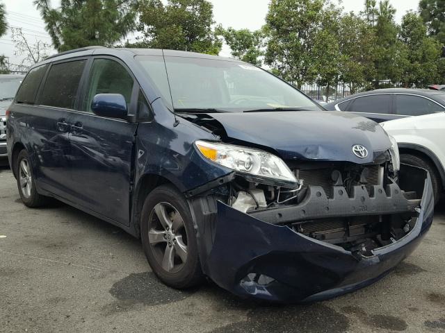 5TDKK3DCXCS274882 - 2012 TOYOTA SIENNA LE BLUE photo 1