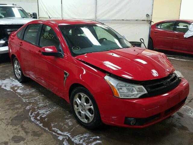 1FAHP35N88W203141 - 2008 FORD FOCUS SE RED photo 1