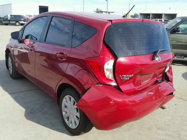 3N1CE2CP6FL377403 - 2015 NISSAN VERSA NOTE RED photo 3