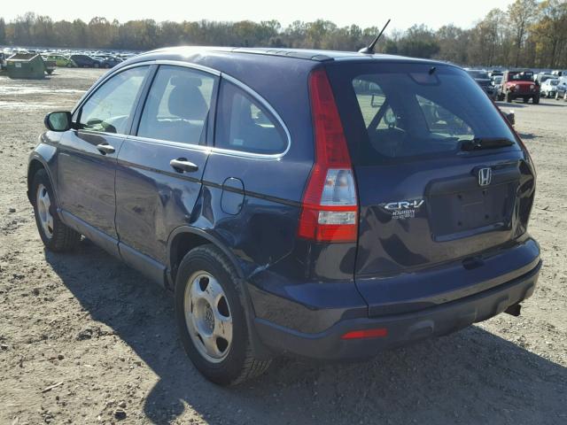 JHLRE48328C043606 - 2008 HONDA CR-V LX BLUE photo 3