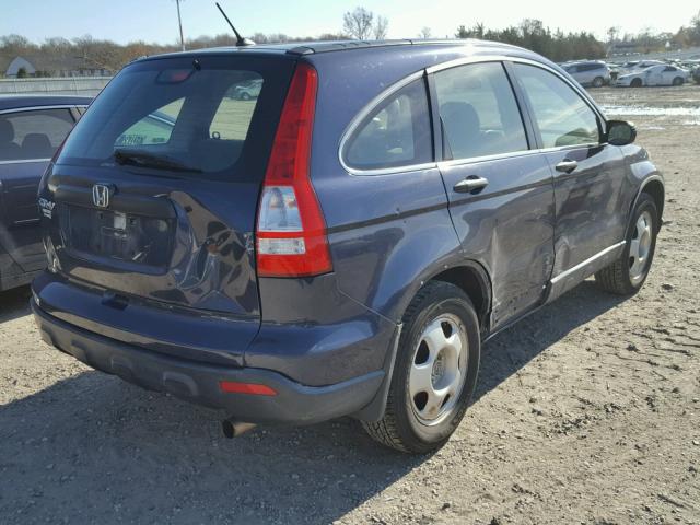 JHLRE48328C043606 - 2008 HONDA CR-V LX BLUE photo 4