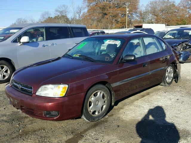 4S3BE6359Y7216159 - 2000 SUBARU LEGACY L MAROON photo 2