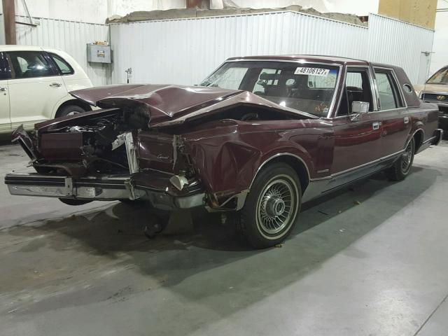 1MRBP96F0CY649918 - 1982 LINCOLN MARK VI MAROON photo 2