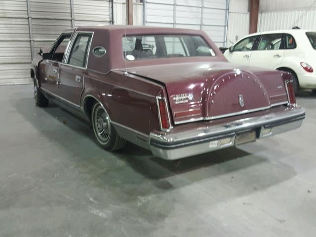 1MRBP96F0CY649918 - 1982 LINCOLN MARK VI MAROON photo 3